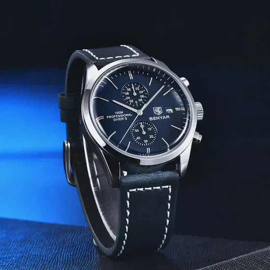 Benyar Men's Leather Watch