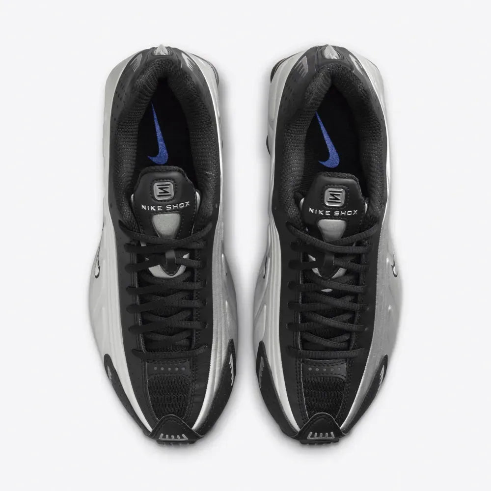 Shox R4 Metallic Silver Black Racer Blue