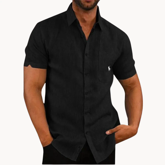 2026 Classic Short Sleeve Linen Shirt - Clearance Sale