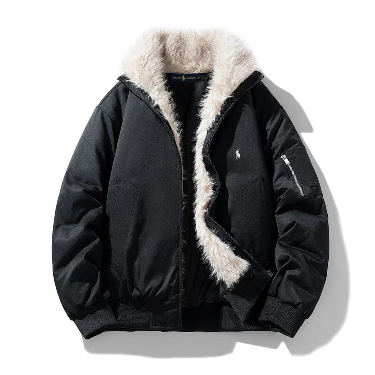 2026 Arctic Luxe Fur-Lined Bomber Jacket - Clearance Sale