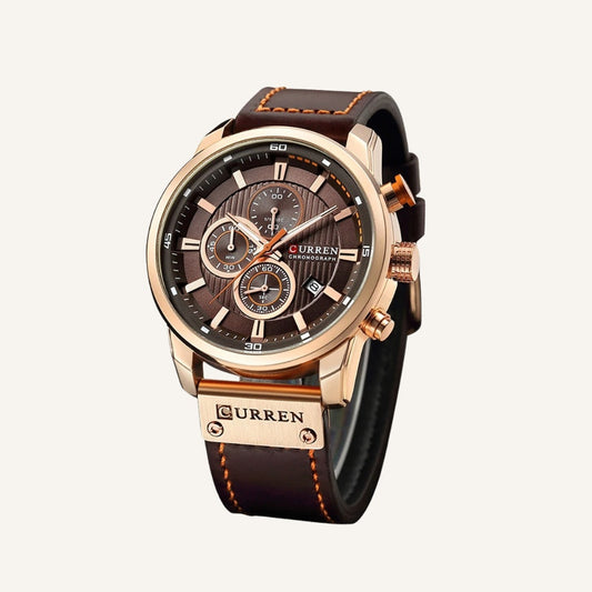 Men's Chronograph Premium Leather Watch - Dominus