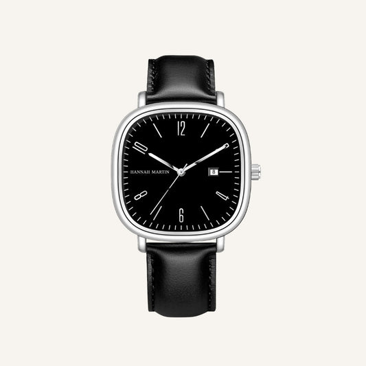 Men’s Retro Leather Watch - Outline