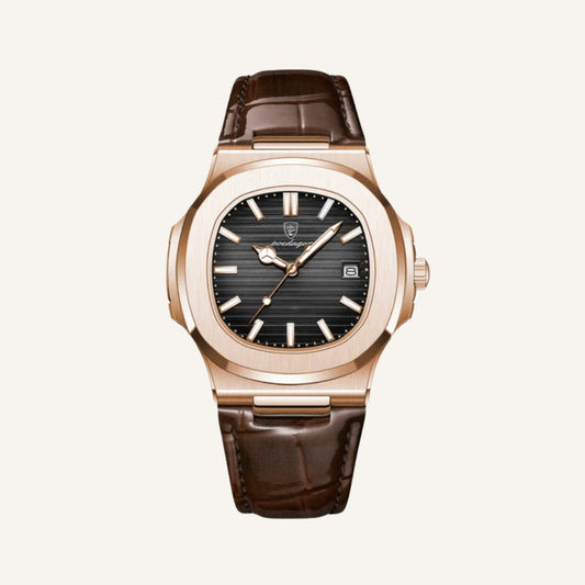 Men's Brown Leather Watch - Luxe
