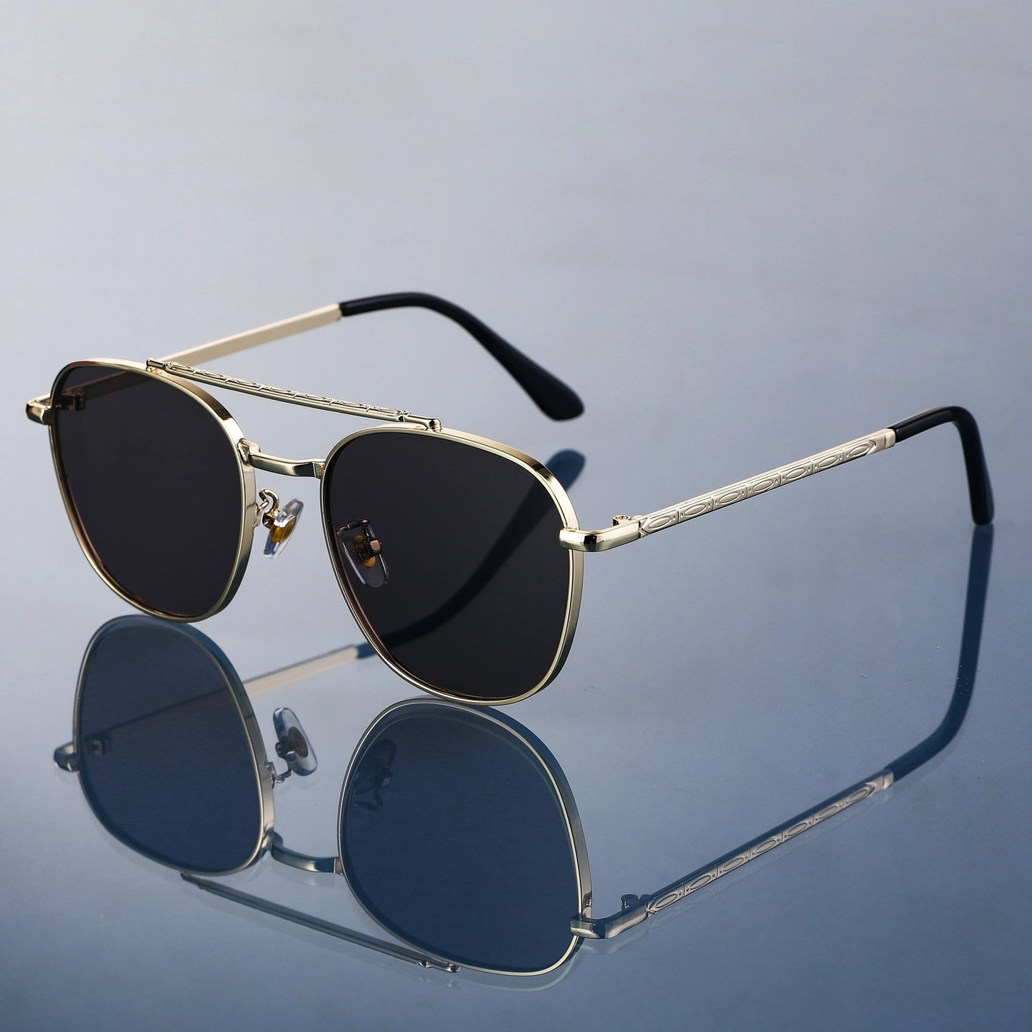 Lucent Titanium Square Sunglasses