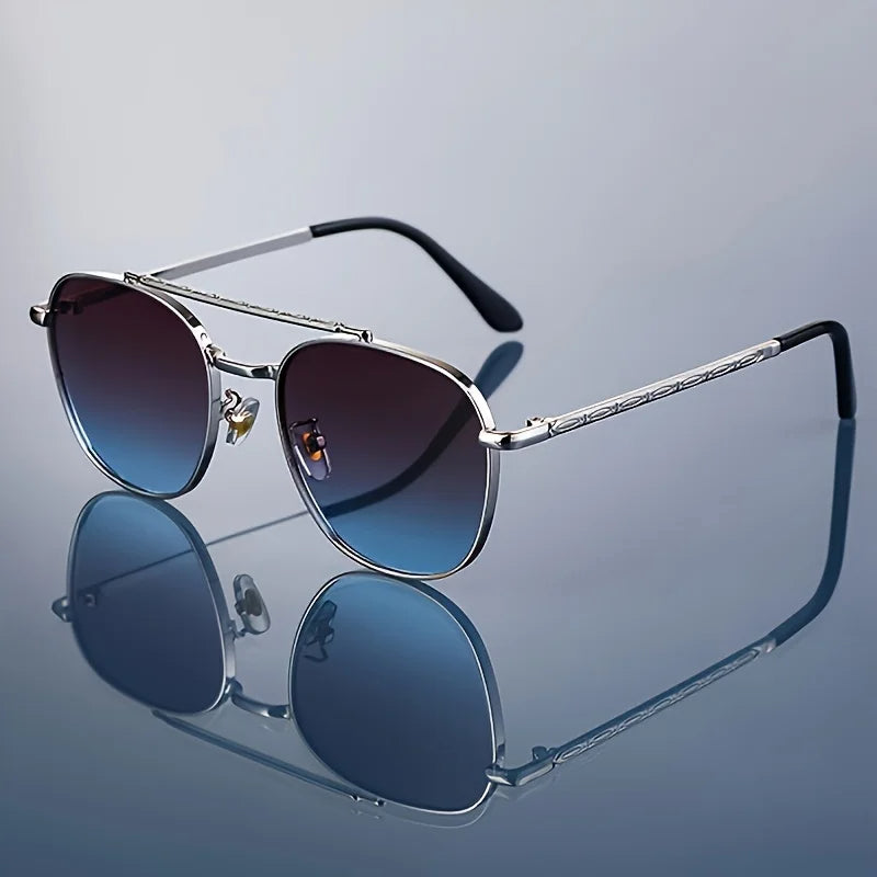 Lucent Titanium Square Sunglasses