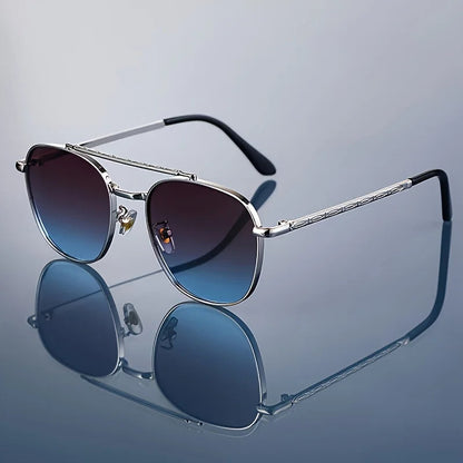 Lucent Titanium Square Sunglasses