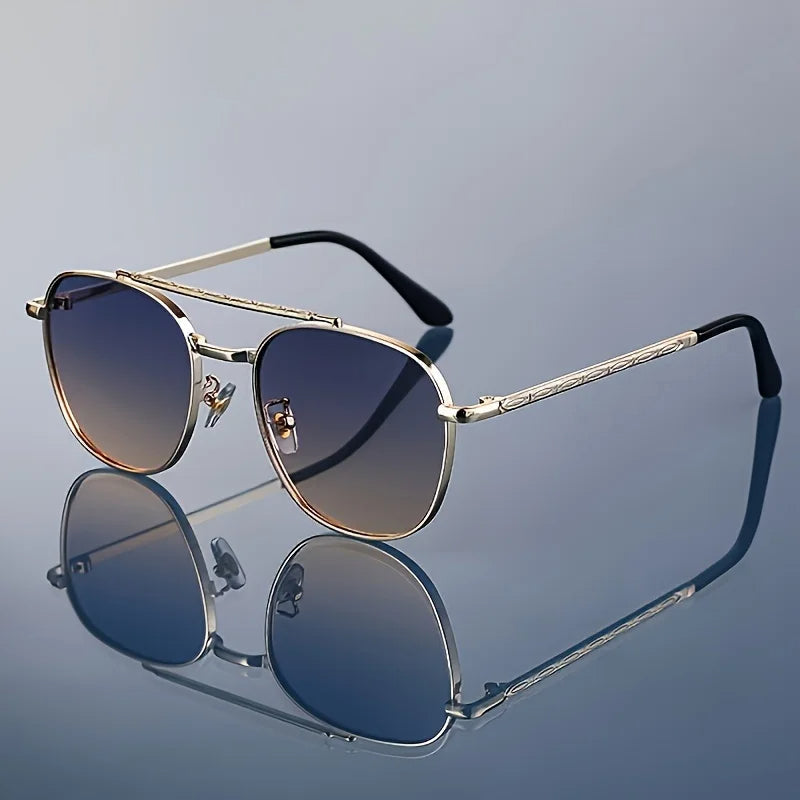 Lucent Titanium Square Sunglasses